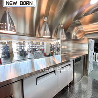 Remorque alimentaire entièrement équipée, restaurant mobile, concept de food truck, remorque de restauration
