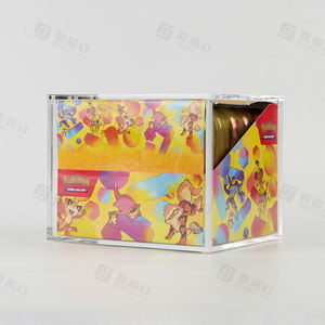 Custom Wholesale <b>Clear</b> Acrylic 10 Tin Storage Durable UV Resistant Case Magnetic <b>Display</b> <b>Box</b> for TCG - Product Image 2