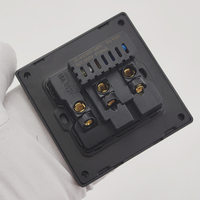 Prise murale universelle multifonctionnelle KSQ en acier inoxydable brossé pour ordinateur et réseau