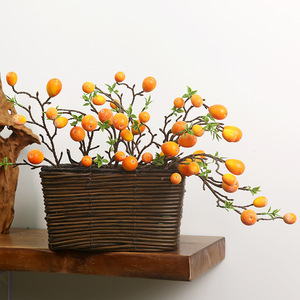Decoración Floral Artificial Yihua con Frutas Doradas de 52cm, Flor de Seda para Sala de Estar, Comedor y Dormitorio - Product Image 3