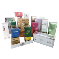 Boîtes d'emballage cosmétiques en carton blanc de haute qualité pour vernis à ongles, crème pour le visage et les yeux, auto-assemblantes, recyclables, impression mate