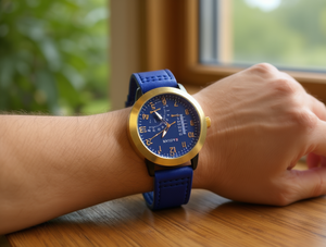 Reloj Mecánico Raqian de 38 mm con Esfera Redonda, Correa de Cuero, Visualización de Fecha Analógica, Reloj de Pulsera Unisex de Moda - Product Image 2