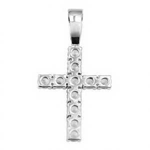 Pendentif Croix Iced Out en Moissanite VVS1 Couleur D Coupe Ronde, Bijou de Luxe Hip Hop Religieux - Product Image 2