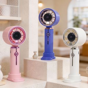 LingPan Portable <b>Fan</b> Digital Display Rechargeable Handheld Desk <b>Fan</b> With <b>Stand</b> 5W DC Motor Battery Powered - Product Image 4