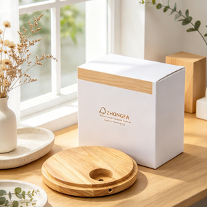 Base de Lámpara Redonda Moderna de Madera de Haya al por Mayor con Impresión de Logotipo Láser para Accesorios de Iluminación y Decoración del Hogar, Hecho en Vietnam - Product Image 1