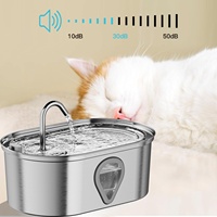 Dispensador de Agua para Mascotas (Perros y Gatos) de 3.5L, Acero Inoxidable 304, Bomba Silenciosa, Circulación Automática, Diseño Desmontable para Uso en Interiores/Exteriores