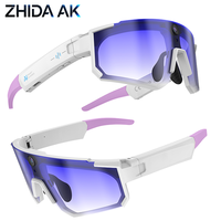 Lunettes Intelligentes avec Caméra Bluetooth Sans Fil, Lunettes Intelligentes IA, Caméra 8MP, Enregistrement Vidéo et Exercice de Cyclisme IA