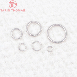 Venta al por mayor de accesorios de anillo conector de latón chapado en oro de 18K de alta calidad, tipo anillo de <span class=keywords><strong>salto</strong></span> circular y bucle cerrado, para pendientes y colgantes - Product Image 4
