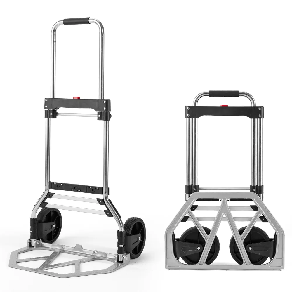 Met Uitschuifbare Vouwbare En Rollende Handkar Opvouwbare Handtrolley