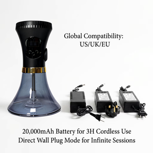 Cachimba Eléctrica Recargable Hourglass 2026 con Luz RGB, Personalizada para Salón, Venta Directa de Fábrica - Product Image 5