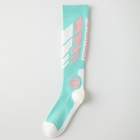 Chaussettes de ski en laine pour femmes épaissies chaudes à séchage rapide longues chaussettes de compression de sport anti-dérapant pour la randonnée en plein air équipage de course