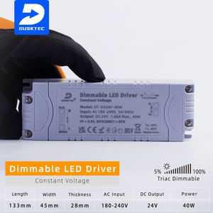 Driver LED dimmable 5-en-1 Triac 24V 40W, alimentation basse tension, transformateur de gradation pour bande LED, variateur mural - Product Image 2