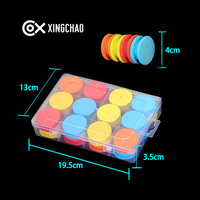 Boîte de rangement portable pour ligne de pêche multi-compartiments transparente en EVA, fabriquée par OEM, avec plateau d'enroulement coloré