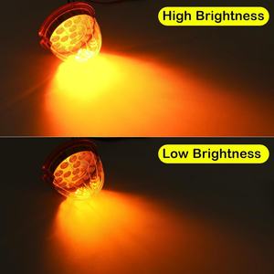 12V 24V çift renkli LED karpuz işaretleyici ışık mühürlü Lens yanıp sönen kamyon römork sinyal lambası su geçirmez 5W - Product Image 5