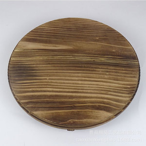 Carbonized Round Wooden Wok Lid Heat Resistant For Kitchen Stove <b>Large</b> <b>Pot</b> Lid - Product Image 3