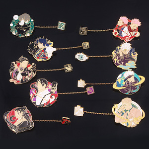 Broche Anime japonais Jujutsu Kaisen, Badge Gojo Satoru Ryomen Sukuna broches en émail <span class=keywords><strong>Cosplay</strong></span> métal <span class=keywords><strong>Manga</strong></span> homme <span class=keywords><strong>femme</strong></span> cadeau pour ami - Product Image 1