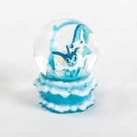 Globe à neige personnalisé avec figurine de dragon de dessin animé japonais, cadeau pour enfants, 45 mm