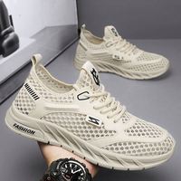 Chaussures pour hommes, respirantes, décontractées, polyvalentes, en mesh, semelle souple, résistantes à l'usure, chaussures de course, baskets tendance