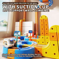 Mainan Puzzle Magnetik DIY dengan Suspensi Magnetik, Mobil Trek Bangunan Magnetik, Kereta Listrik, dan Adegan Roller Coaster