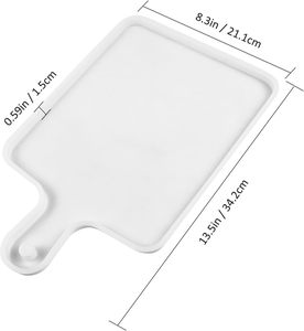 Stampo per Torte in Silicone Monouso Ecologico Non Tossico, Vassoio Rettangolare per Servire in Resina Epossidica, Tagliere con Manico Personalizzabile per Casa - Product Image 4