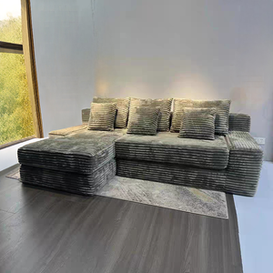 Paket vakum Eropa Sofa ranjang korduroi ruang tamu Sofa Convertible Sofa kompresi Modular Pembagi Blok tahu Modern - Product Image 6
