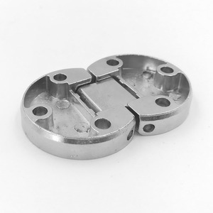 One Word <b>Round</b> Flap Hinge Oval <b>Folding</b> <b>Table</b> Semicircle Zinc Alloy Electroplated 54x35mm 7mm Thickness 180 Degrees Opening Angle - Product Image 3