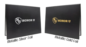 Porte-certificats noir à trois volets personnalisé, impression papier A4, dossiers pour certificats de naissance, de diplômes, d'université - Product Image 6