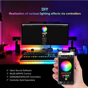 Led Lưới Vòng 360 ° sáng <span class=keywords><strong>RGB</strong></span> Phantom bện dải ánh sáng không thấm nước Bluetooth Wifi Neon linh hoạt chạy dòng hình dạng ánh sáng - Product Image 4