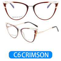 2025 Sexy mode léopard oeil de chat lunettes de lecture cadre ultra-léger lentille claire lunettes cadre ordinateur lunettes pour femmes
