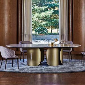 Modern Luxury <strong>Dining</strong> <strong>Tables</strong> and Chairs Luxury <strong>Table</strong> Marble Stainless Steel <strong>Dining</strong> <strong>Table</strong> <strong>Set</strong> - Product Image 5