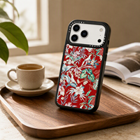 Étui de luxe en TPU+verre, étanche, antichoc, de haute qualité, motif brillant, fleurs colorées, image personnalisable pour iPhone