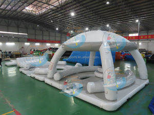 Plataformas Flotantes Inflables de Diseño Personalizado, Muelle para Motos Acuáticas, Isla Flotante Inflable, Cabañas Acuáticas Inflables con Tienda de Campaña - Product Image 4