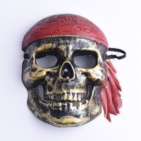 Masque rétro en plastique pour hommes et femmes, Halloween, bar, mascarade, horreur, effrayant, festival des fantômes, crânes, pirates