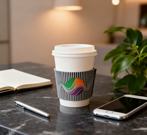 Gobelet à café jetable personnalisé OEM avec couvercle, doublure PLA, écologique, 10 oz, 20 oz, gobelet en papier à emporter pour hôtel, café, approvisionnement en gros - Product Image 3