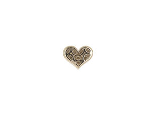 Colgante de Corazón Mini Elegante y Cálido en Oro Blanco de 18K con Pavé de Diamantes Champagne, Joyería Delicada de Lujo - Product Image 2
