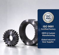 Pignon et couronne d'engrenage forgés usinés CNC sur mesure, haute précision, fournisseur certifié ISO 9001 pour usines OEM