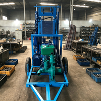 Machine de forage de puits d'eau à base fixe de 200 m avec plateforme à fixation par boulons pour sites permanents