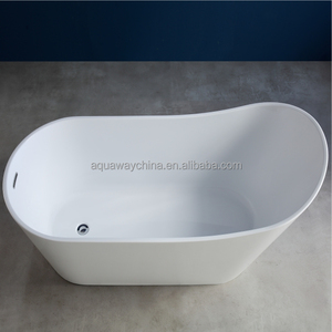 Baignoire autoportante ergonomique de style pantoufle, en acrylique blanc brillant, profonde pour bains relaxants, idéale pour salles de bain modernes - Product Image 5