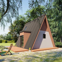 Casa Modular Prefabricada Triangular Moderna de Lujo, Casa Móvil Pequeña en Forma de A para Hotel