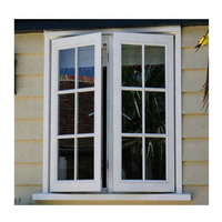 Fenêtres à battants de bonne qualité en VPC/UPVC avec grilles