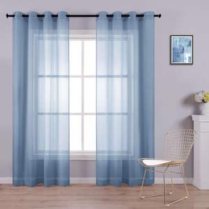 Cortinas náuticas semitransparentes <span class=keywords><strong>con</strong></span> ojales para decoración del hogar cortina colgante - Product Image 5