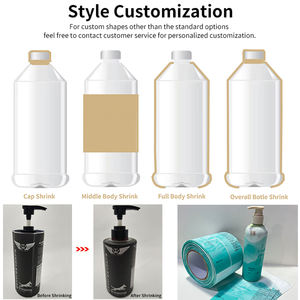 Benutzer definierte PET PVC Schrumpf folien hülle Drucke ti ketten Wärme schrumpf folie für Eiweiß pulver Glas Plastik glas flasche - Product Image 5