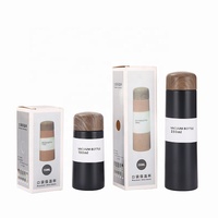 Bouteille isotherme mini TY 150ml 250ml avec couvercle imitation bois, double paroi en acier inoxydable, impression de logo personnalisée