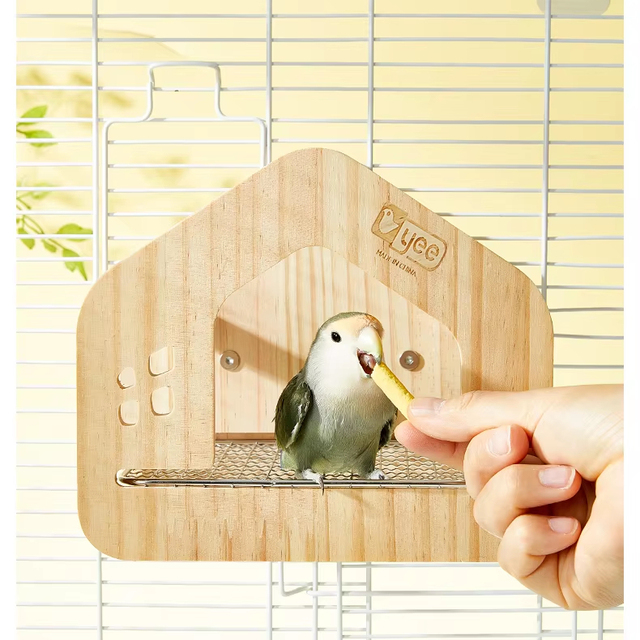 Wooden Parrot Bird Nest Cabin Pull-Out Cotton Bottom Net Eco-Friendly Durable Lightweight All Season Indoor Factory Wholesale