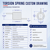 TianFang - Ressort à double torsion personnalisé de haute qualité fabriqué par un fabricant de ressorts, spirale industrielle et fil en carbone