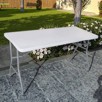 Table Basse Pliable Contemporaine de 1,5 m pour Salles à Manger, Espaces Extérieurs, Salons, Hôtels, Villas et Sous-Sols en Fer et Plastique Durables