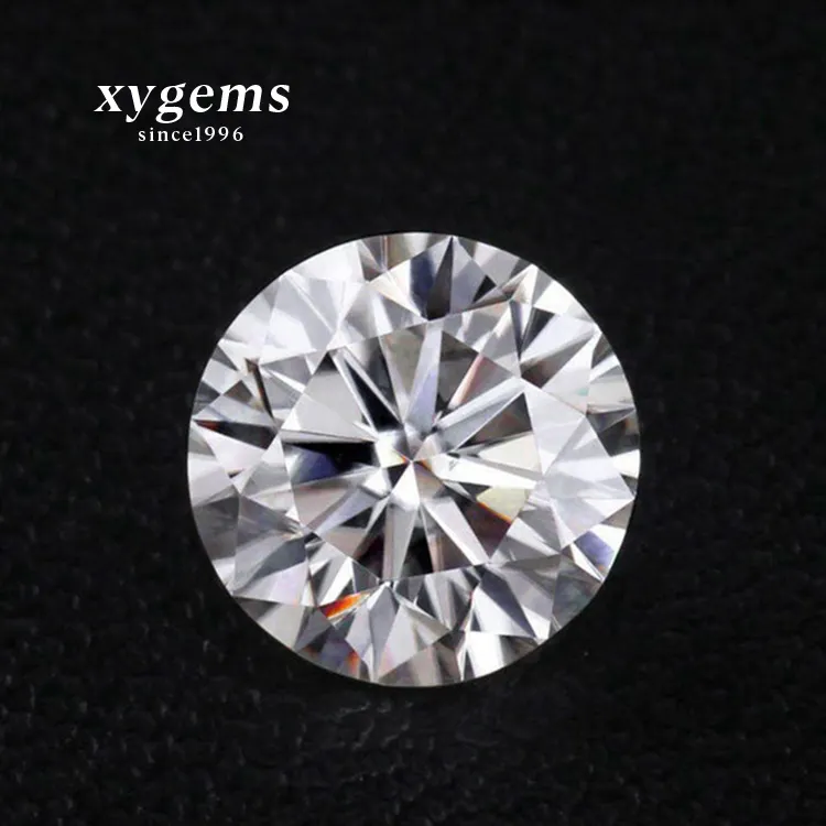 Xygems高品質在庫4-10ミリメートルラウンドシェイプホワイトスターカットczルース宝石