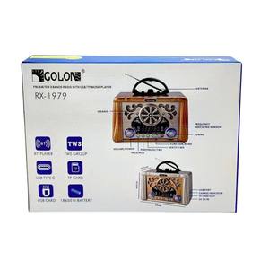 1979 Retro Carved AM FM SW Three Band Portable Radio Home Decor Type <b>C</b> Charging USB TF Card Broadcast Receiver - Product Image 5