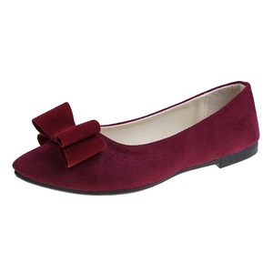Chaussures plates pour femmes grande taille, style <span class=keywords><strong>ballerines</strong></span> à bout pointu, à enfiler, avec nœud, pour la <span class=keywords><strong>marche</strong></span> - Product Image 2