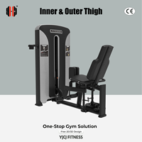Machine à cuisses intérieures et extérieures avec dossier réglable, double repose-jambes et tour de poids pour équipement de salle de sport commercial